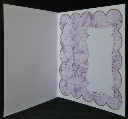 Purple Sweetpea Plain 8in Scallop Insert Panel by Suzi Cooper