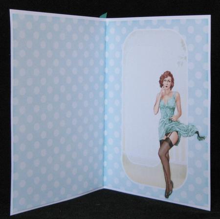 1950's Pin Up Girl Eva Grace Insert (aqua) by Suzi Cooper