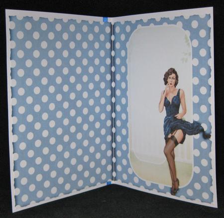 1950's Pin Up Girl Eva Grace Insert (dark Blue) by Suzi Cooper