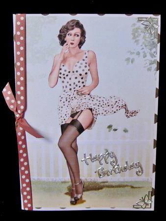 1950's Pin Up Girl Eva Grace A4 (cream) by Suzi Cooper