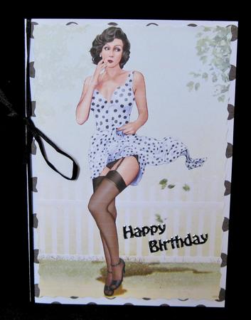 1950's Pin Up Girl Eva Grace A4 (white) by Suzi Cooper