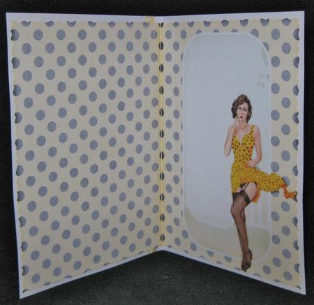 1950's Pin Up Girl Eva Grace Insert (yellow) by Suzi Cooper