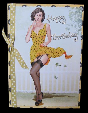 1950's Pin Up Girl Eva Grace A4 (yellow) by Suzi Cooper