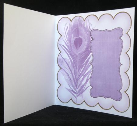 Purple Coloured Peacock 8in Scallop Insert Panel by Suzi Cooper