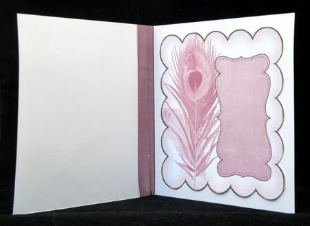 Pink Coloured Peacock 8in Scallop Insert Panel by Suzi Cooper