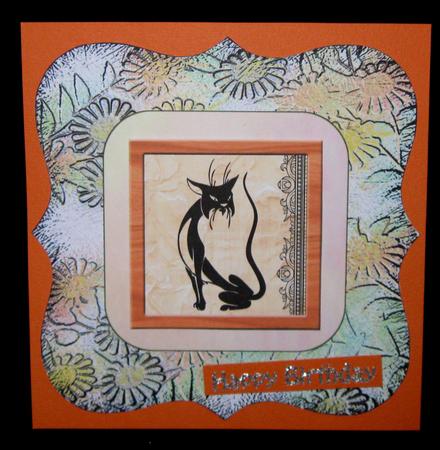 Floral Bracket Frame Background and Tags - Peach and Green by Suzi Cooper
