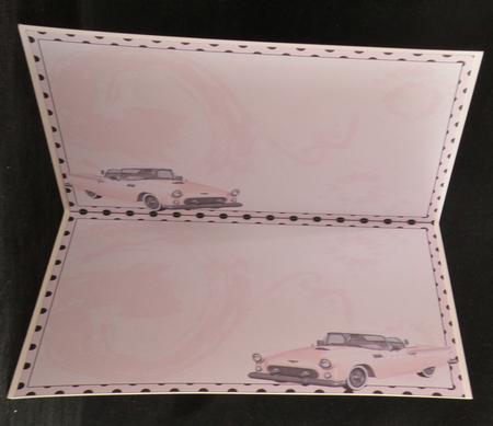 Pink Retro Car Horizontal Insert by Suzi Cooper