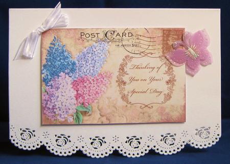 4 Floral Vintage Postcard Toppers by Suzi Cooper