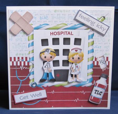 Feeling Icky Square Card Front by Suzi Cooper