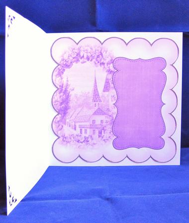 Cerise Lavender View Coloured 8in Scallop Insert Panel by Suzi Cooper