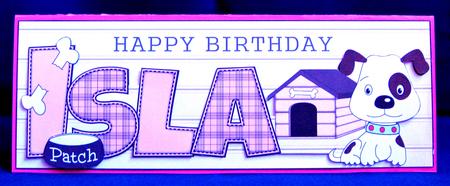Patch the Dog Isla Large Dl by Suzi Cooper