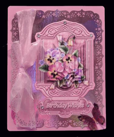 Pink and Lilac Pansies Pyramage Topper by Suzi Cooper