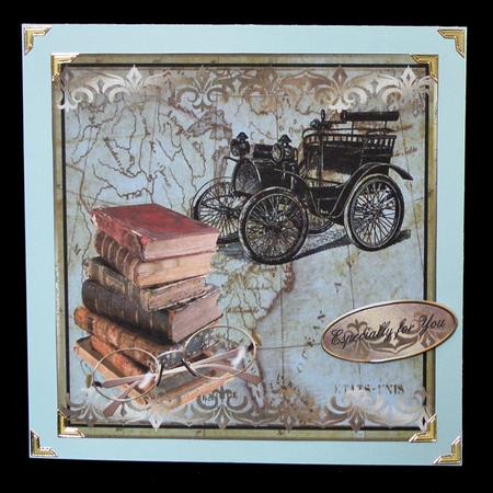 Vintage Male Card Fronts - Well Read by Suzi Cooper