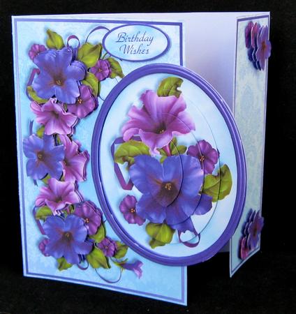 Gatefold Mini Kit - Purple Petunias by Suzi Cooper