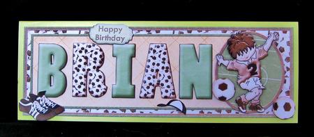 Create Any Name Football Card Kit by Suzi Cooper