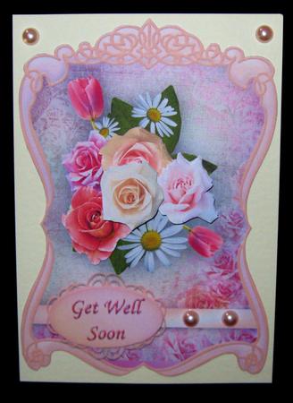 Pastel Roses Fancy Shaped Topper by Suzi Cooper