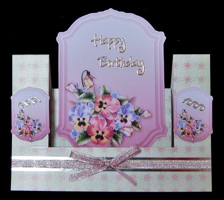 Pink and Lilac Pansies Insert Plates by Suzi Cooper