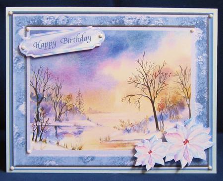 Winter Reflections with Poinsettia and Sentiments by Suzi Cooper