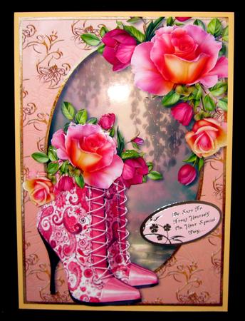 Pink Paisley Boots & Romantica Roses by Suzi Cooper