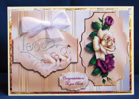 Ruby Anniversary Card with Topper and Decoupage by Suzi Cooper