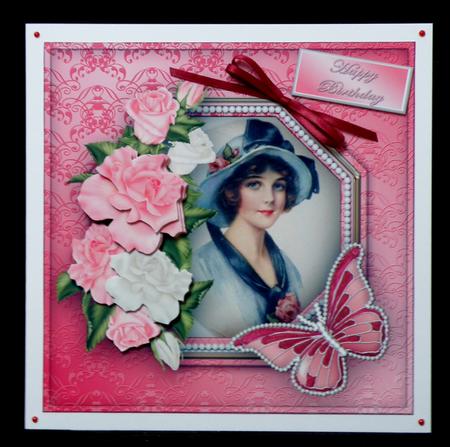 Pink Roses and Pearls by Suzi Cooper