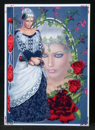 Medeivel Rose Lady Fashion Reflections Decoupage by Suzi Cooper