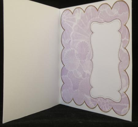 Purple Oriental Lotus Plain 8in Scallop Insert Panel by Suzi Cooper