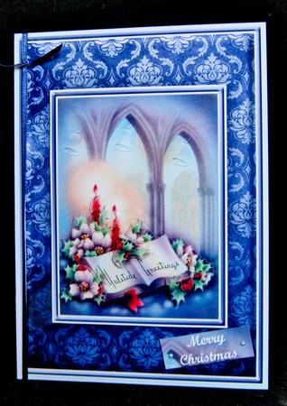Floral Christmas Easy to Cut Quick Card by Suzi Cooper
