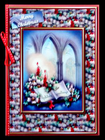 Floral Christmas Easy to Cut Quick Card by Suzi Cooper