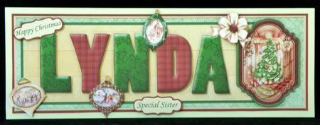 Create Any Name Vintage Christmas Tree Card Kit by Suzi Cooper