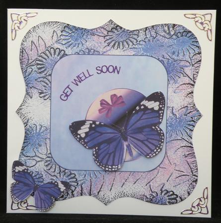 Floral Bracket Frame Background and Tags - Pink and Lilac by Suzi Cooper