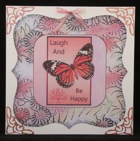Floral Bracket Frame Background and Tags - Peach and Pink by Suzi Cooper