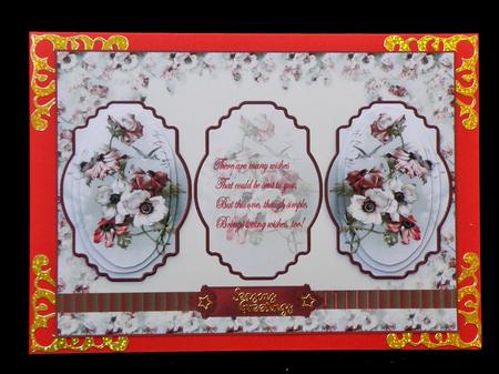 Anemone Panel Card Front with Toppers and Pyramid by Suzi Cooper