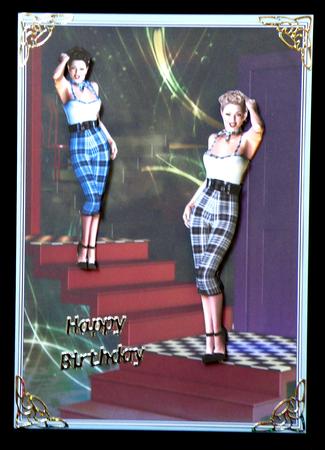 1950's Rock and Roll Ladies Fashion Show Decoupage by Suzi Cooper