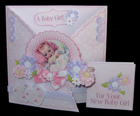 Curved Flap Gatefold Kit - New Baby Girl by Suzi Cooper