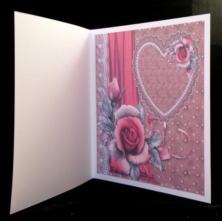 Pink Roses with Love Insert by Suzi Cooper