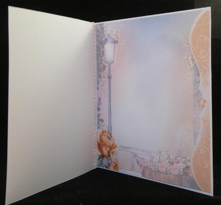 Peach Rose and Flower Basket 8x8 Square Insert by Suzi Cooper