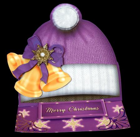 Christmas Purple Hat Easel Card Mini Kit by Suzi Cooper