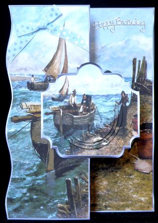 Catch of the Day No Hole Fold Back Card by Suzi Cooper