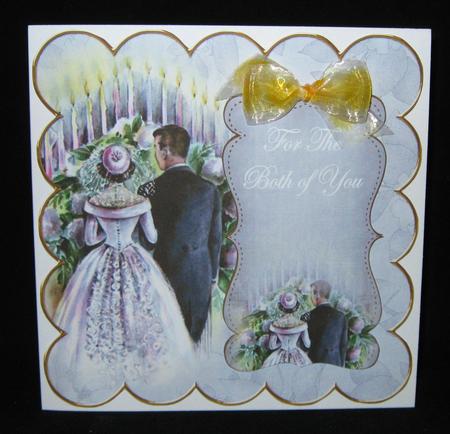 Silver Happy Couple Both of You 8in Scallop Topper by Suzi Cooper