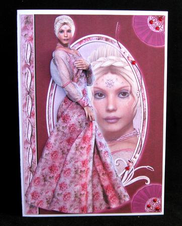 Pink Princess Fashion Reflections Decoupage by Suzi Cooper