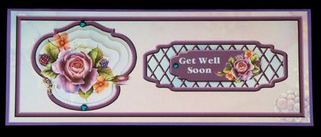 English Rose Dl Card Front by Suzi Cooper