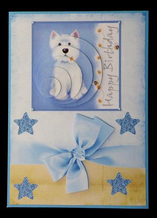 Puppy Birthday Card Front by Suzi Cooper
