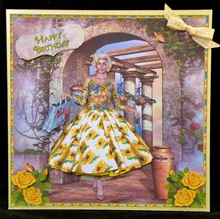 1950's Lady Holiday Shopping by Suzi Cooper