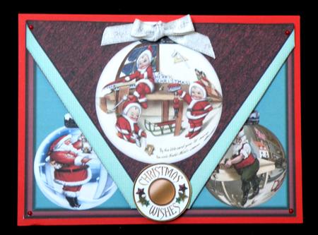 Vintage Santa's Workshop Faux Envelope Quick Card by Suzi Cooper