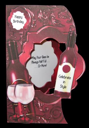 Wine on Wine - Shaped Topper, Insert & Decoupage by Suzi Cooper