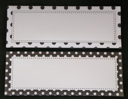 5 Large Slim Xmas Black & White Polka Dot Envelopes Kit by Suzi Cooper