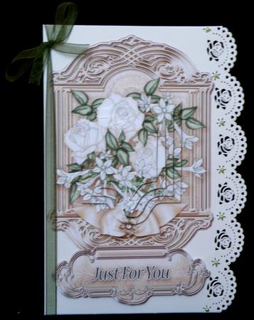 White Roses and Stephanotis Pyramage Topper by Suzi Cooper
