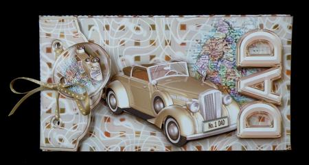 Dad Vintage Car Gift Card Money Envelope Mini Kit by Suzi Cooper