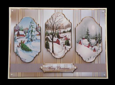 Vintage Christmas Village Scenes Panel Card by Suzi Cooper